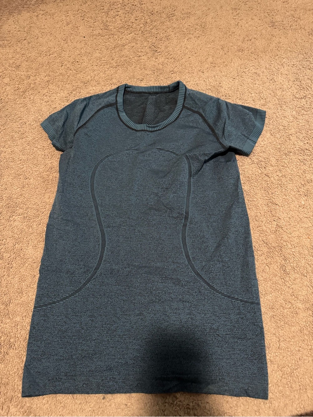 lululemon athletica Short Sleeve Seam-Detail Short Sleeve Workout Tee - Blue